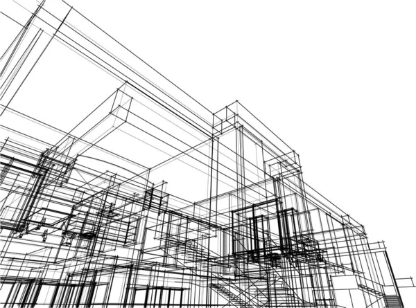 Lemované Architektonické Tapety Digitální Pozadí — Stockový vektor