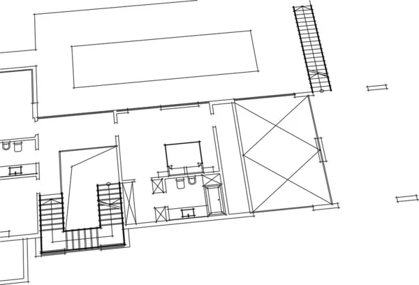 Ausgekleidete Architektonische Tapete Digitaler Hintergrund — Stockvektor