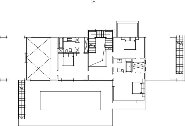 Rivestito Carta Parati Architettonica Sfondo Digitale — Vettoriale Stock