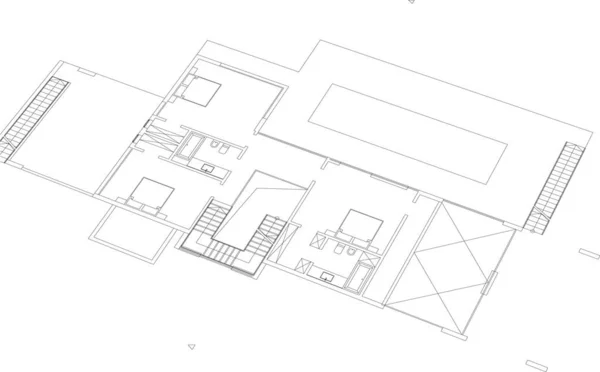 Papel Pintado Arquitectónico Forrado Fondo Digital — Archivo Imágenes Vectoriales