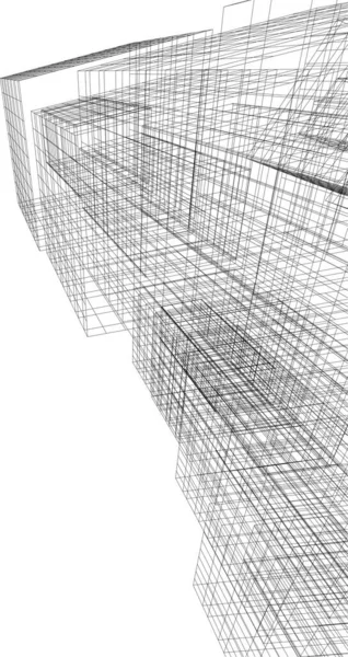 Fodrad Arkitektoniska Tapeter Digital Bakgrund — Stock vektor
