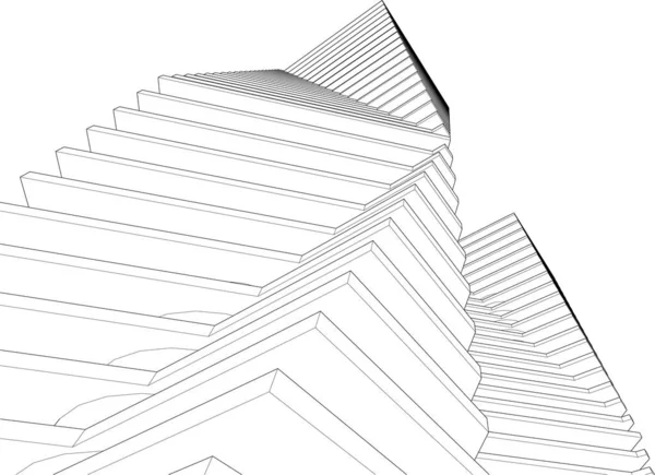 Bekleed Architectonisch Behang Digitale Achtergrond — Stockvector