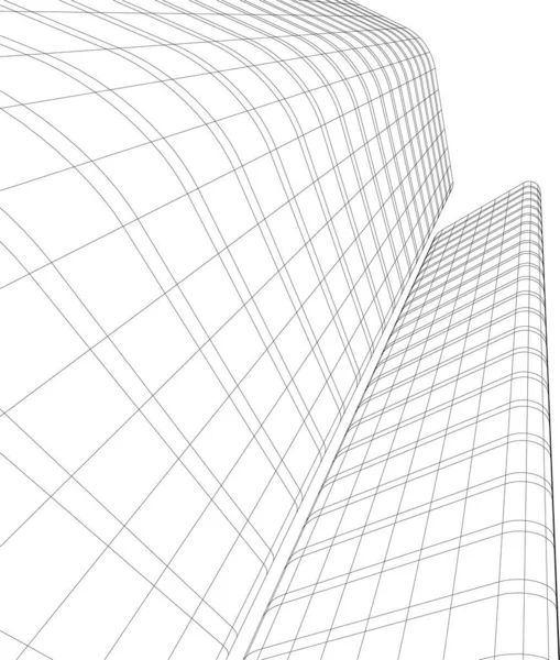 Papel Pintado Arquitectónico Forrado Fondo Digital — Vector de stock