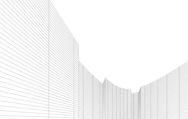 Bekleed Architectonisch Behang Digitale Achtergrond — Stockvector