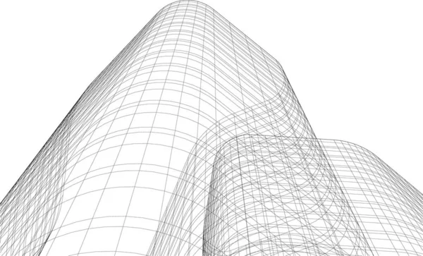 Çizgili Mimari Duvar Kağıdı Dijital Arkaplan — Stok Vektör
