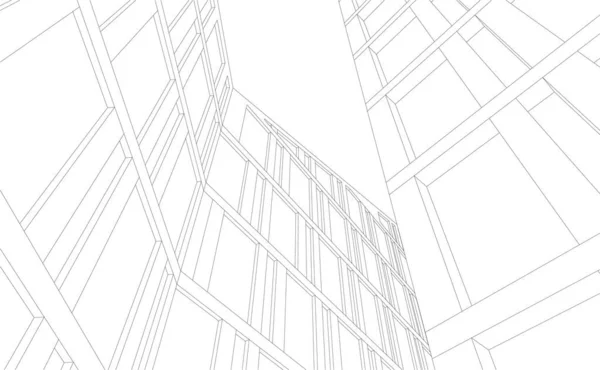 Papel Pintado Arquitectónico Forrado Fondo Digital — Archivo Imágenes Vectoriales