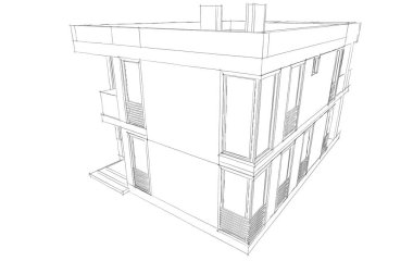 3d mimari proje, dijital duvar kağıdı