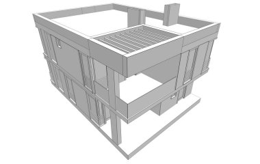 3d mimari proje, dijital duvar kağıdı