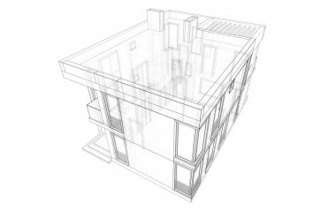 3d mimari proje, dijital duvar kağıdı