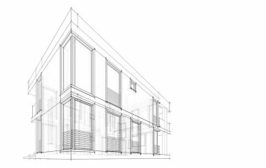 3d mimari proje, dijital duvar kağıdı