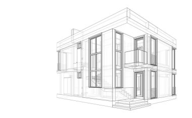 3d mimari proje, dijital duvar kağıdı