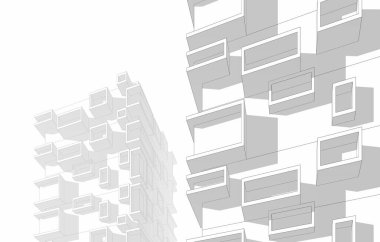 3d mimari proje, dijital duvar kağıdı