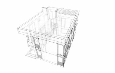 3d mimari proje, dijital duvar kağıdı