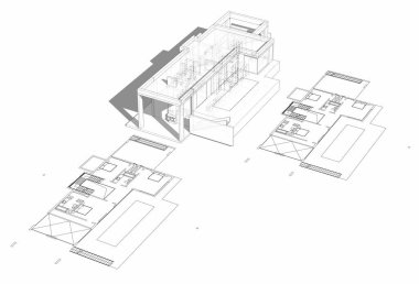 3d mimari proje, dijital duvar kağıdı