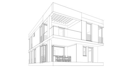 3d mimari proje, dijital duvar kağıdı