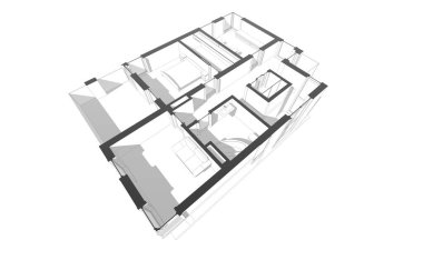 3d mimari proje, dijital duvar kağıdı