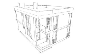 3d mimari proje, dijital duvar kağıdı