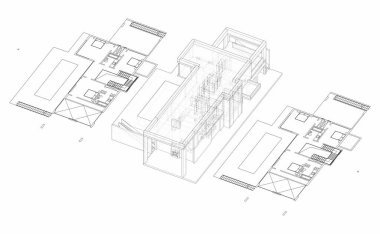 3d mimari proje, dijital duvar kağıdı
