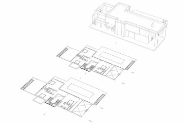 3d mimari proje, dijital duvar kağıdı