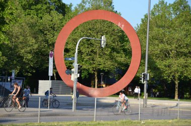 Şehir sokak sahnesi, mimari seyahat çekimi.