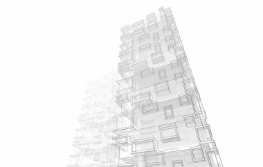 3d mimari proje, dijital duvar kağıdı