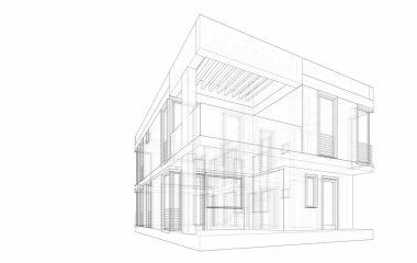 3d mimari proje, dijital duvar kağıdı