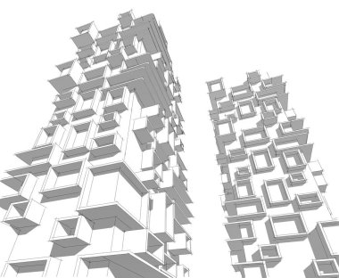 3d mimari proje, dijital duvar kağıdı