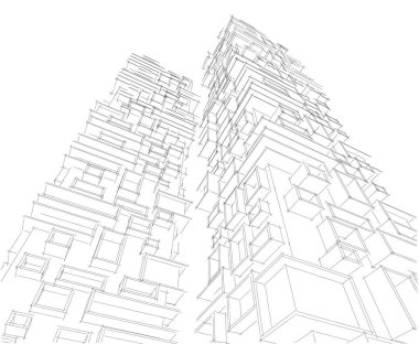 3d mimari proje, dijital duvar kağıdı