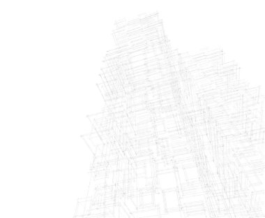 3d mimari proje, dijital duvar kağıdı