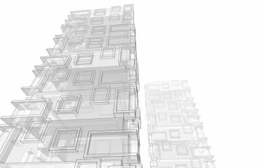 3d mimari proje, dijital duvar kağıdı