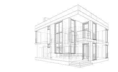 3d mimari proje, dijital duvar kağıdı