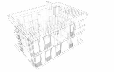 3d mimari proje, dijital duvar kağıdı