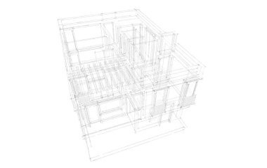 3d mimari proje, dijital duvar kağıdı