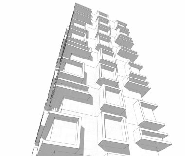 3d mimari proje, dijital duvar kağıdı