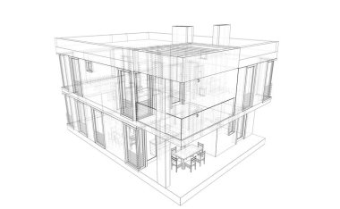 3d mimari proje, dijital duvar kağıdı