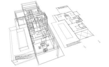 3d mimari proje, dijital duvar kağıdı