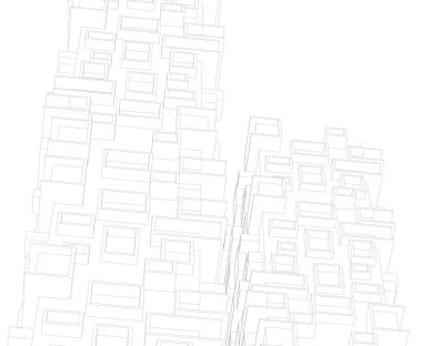 3d mimari proje, dijital duvar kağıdı