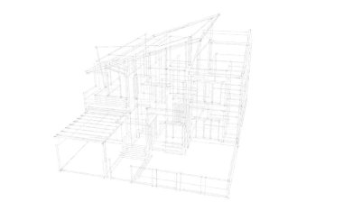 3d mimari proje, dijital duvar kağıdı