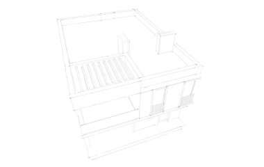 3d mimari proje, dijital duvar kağıdı