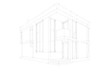 3d mimari proje, dijital duvar kağıdı