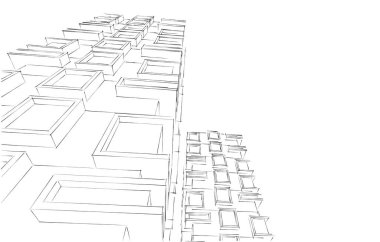 3d mimari proje, dijital duvar kağıdı