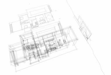 3d mimari proje, dijital duvar kağıdı