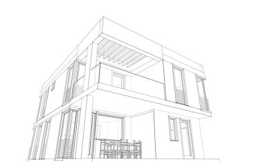 3d mimari proje, dijital duvar kağıdı