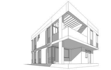 3d mimari proje, dijital duvar kağıdı