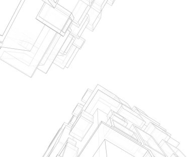 3d mimari proje, dijital duvar kağıdı