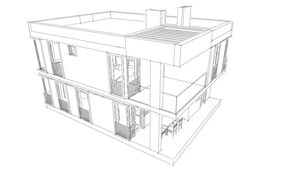 Projekt Architektoniczny Cyfrowa Tapeta — Zdjęcie stockowe