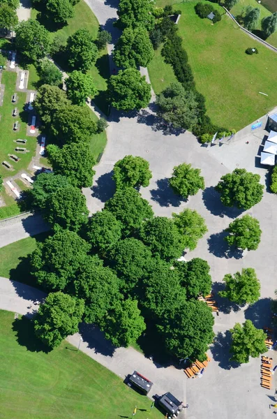 Vista Elevada Vegetação Parque Berlin — Fotografia de Stock