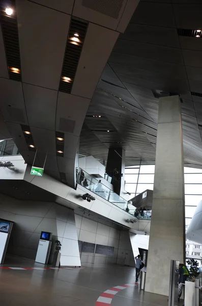 Interior Modern Building Airport Scene People — Stock Fotó