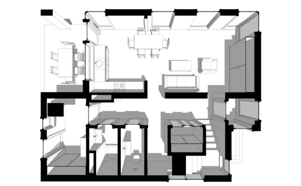 Projet Architectural Papier Peint Numérique — Photo