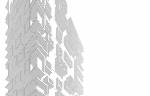 3D建築プロジェクト デジタル壁紙 — ストック写真